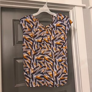 Nine West Multicolor Abstract Blouse